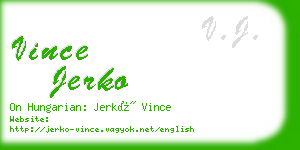 vince jerko business card